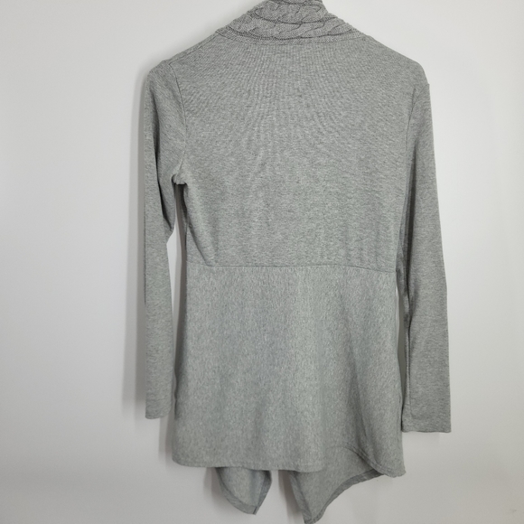 Grey Cable Knit Buckle Front Sweater - Picture 6 of 8